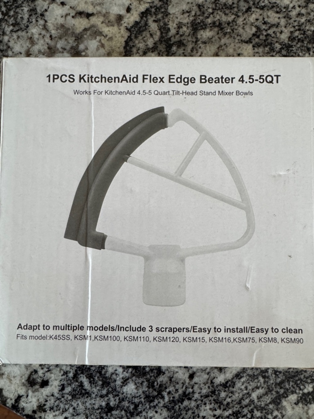 KitchenAid Flex Edge Beater for 4.5 - 5qt Tilt Head Stand Mixer Bowls NEW